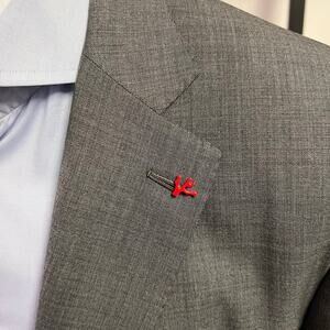 ISAIA Napoli Super 140s Wool “Gregory” Suit in Mid Gray - Size 56R